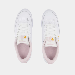 Women’s Classic Leather Lifestyle Sneakers – White & Frost Berry
