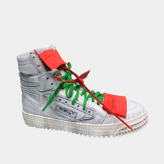 Off-White 3.0 Off-Court High-Top Sneakers – White & Kelly Green