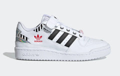 Women’s Retro Basketball Lifestyle Sneakers – White, Pink & Black Leather