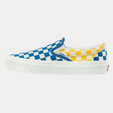 Vans Classic Slip-On – Split Checkerboard Blue, Yellow & White