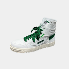 Off-White 3.0 Off-Court High-Top Sneakers – White & Kelly Green