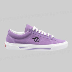 Vans Sid Suede Lavender Purple and White