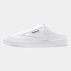 Classic Minimalist Leather Court Mules – Off-White & Cold Grey