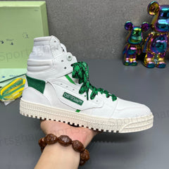 Off-White 3.0 Off-Court High-Top Sneakers – White & Kelly Green