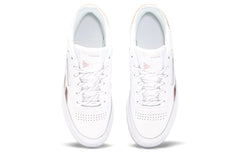 Women’s Classic Leather Lifestyle Sneakers – White & Blush Metallic