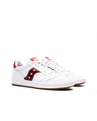 Saucony Jazz Court Sneaker White Red Leather Trainers