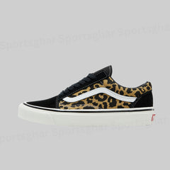 Vans Old Skool Leopard Print Black and White