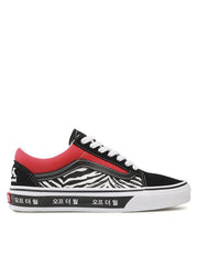 Classic Heritage Lace-Up Lifestyle Sneakers – Anaheim Factory Black/Red