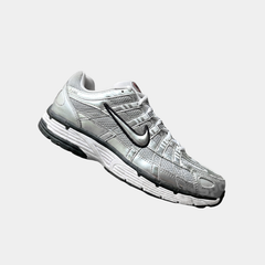Nike P-6000 Metallic Silver Men’s Trainers – Retro Running Sneakers