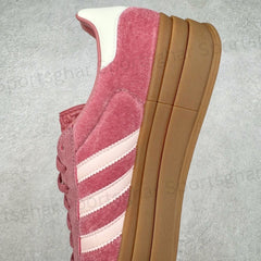 Adidas Gazelle Bold Shoes – Pink Velvet Triple-Platform Sneakers