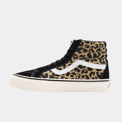 Vans Sk8-Hi 38 DX Anaheim Factory Black Tan Leopard Shoes