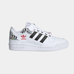 Women’s Retro Basketball Lifestyle Sneakers – White, Pink & Black Leather