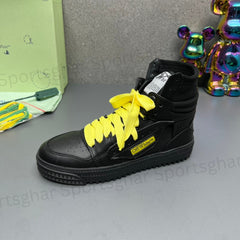 Off-White 3.0 Off-Court High-Top Sneakers – Black & Electric Yellow