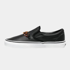 Women’s Classic Leather Slip-On Lifestyle Sneakers – Tortoise & Black