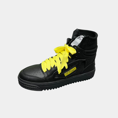 Off-White 3.0 Off-Court High-Top Sneakers – Black & Electric Yellow
