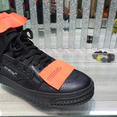Off-White 3.0 Off-Court High-Top Sneakers – Black, White & Orange