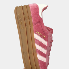 Adidas Gazelle Bold Shoes – Pink Velvet Triple-Platform Sneakers