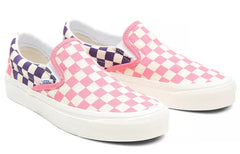 Classic Heritage Slip-On Lifestyle Sneakers – Pink, Purple & White