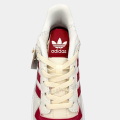 Adidas Forum Low Sneakers in White and Red – Leather Shoes