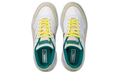 Women’s Platform Leather Lifestyle Sneakers – White & Pink Heritage