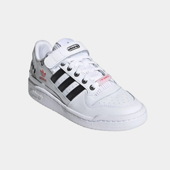 Women’s Retro Basketball Lifestyle Sneakers – White, Pink & Black Leather