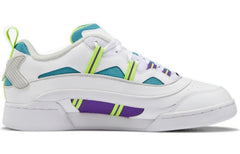 Men’s Retro Leather Lifestyle Trainers – White & Regal Purple