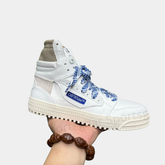 Off-White 3.0 Off-Court High-Top Sneakers – White & Cobalt Blue