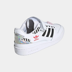 Women’s Retro Basketball Lifestyle Sneakers – White, Pink & Black Leather