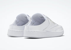 Classic Minimalist Leather Court Mules – Off-White & Cold Grey
