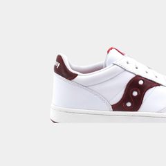Classic Leather Court Sneakers – White & Red