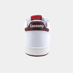 Classic Leather Court Sneakers – White & Red