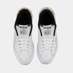 Women’s Classic Leather Lifestyle Sneakers – White, Black & Animal Print