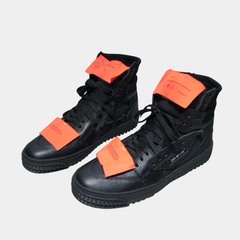 Off-White 3.0 Off-Court High-Top Sneakers – Black, White & Orange
