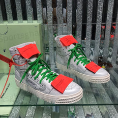 Off-White 3.0 Off-Court High-Top Sneakers – White & Kelly Green