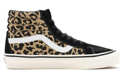 Vans Sk8-Hi 38 DX Anaheim Factory Black Tan Leopard Shoes
