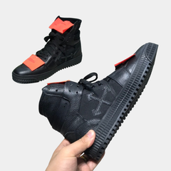 Off-White 3.0 Off-Court High-Top Sneakers – Black, White & Orange