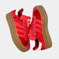 Adidas Gazelle Bold Red Velvet Shoes