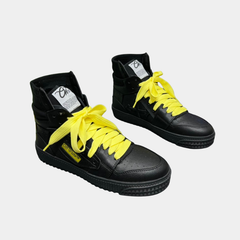 Off-White 3.0 Off-Court High-Top Sneakers – Black & Electric Yellow