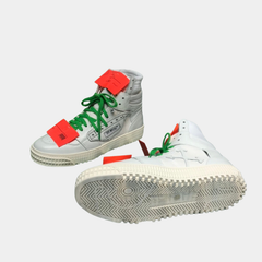 Off-White 3.0 Off-Court High-Top Sneakers – White & Kelly Green