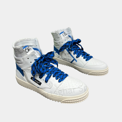 Off-White 3.0 Off-Court High-Top Sneakers – White Blue & Cream