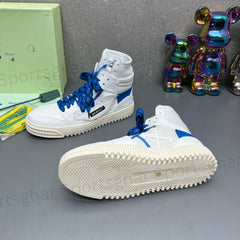 Off-White 3.0 Off-Court High-Top Sneakers – White Blue & Cream