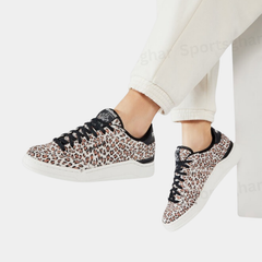 Women’s Classic Leather Lifestyle Sneakers – Chalk, Brown & Black
