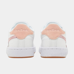 Women’s Classic Leather Lifestyle Sneakers – White & Blush Metallic