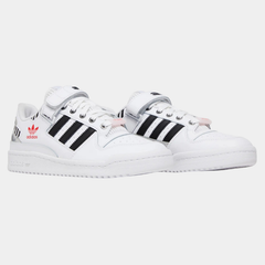 Women’s Retro Basketball Lifestyle Sneakers – White, Pink & Black Leather