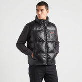 Prada Linea Rossa Men's Shiny Nylon Puffer Vest Sleeveless Gilet Jacket