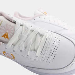 Women’s Classic Leather Lifestyle Sneakers – White & Frost Berry