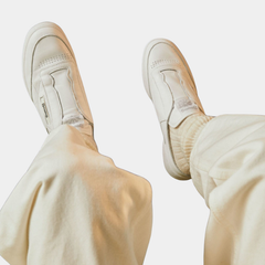 Classic Minimalist Leather Court Mules – Off-White & Cold Grey