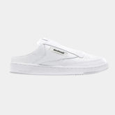 Classic Minimalist Leather Court Mules – Off-White & Cold Grey