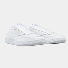 Classic Minimalist Leather Court Mules – Off-White & Cold Grey
