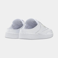 Classic Minimalist Leather Court Mules – Off-White & Cold Grey